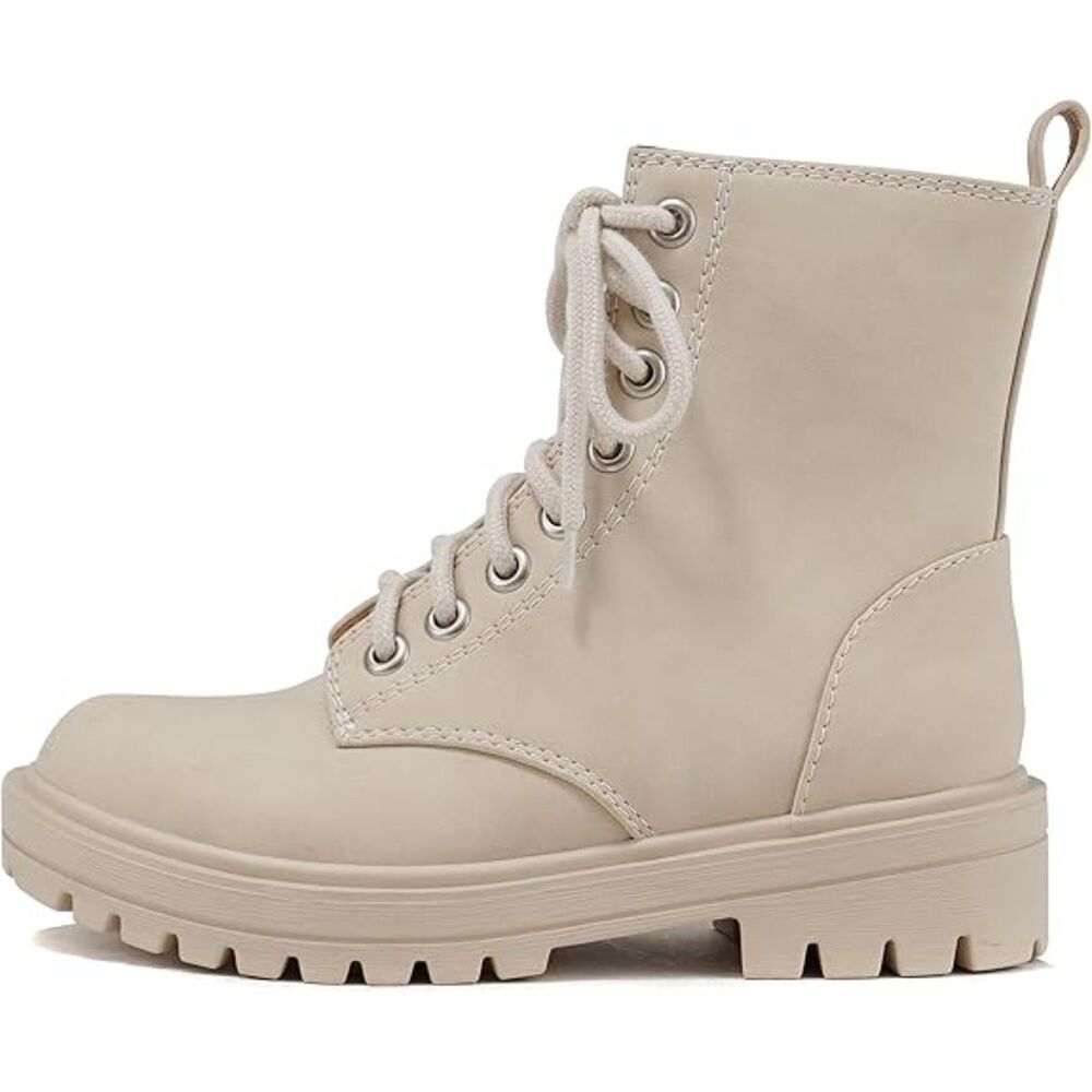 Women Beige Closed Toe Low heel Synthetic Rubber Sole Side Zipper Ankle Boots